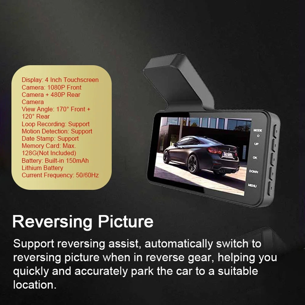 Shinysix dash camera,dashcam 170° wide inch car dashcam 170° wide support loop motion picture 1080p dvr dash 4 inch car dash camera wide support loop laoshe qisuo dsfen camera-buzhi