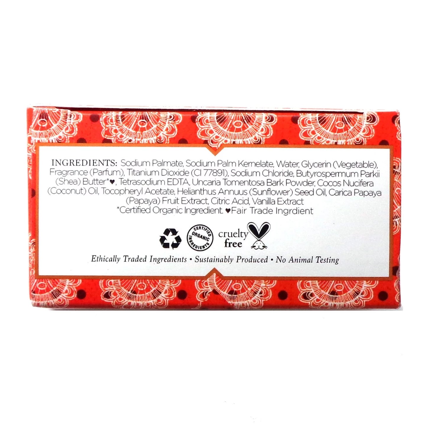 Nubian heritage soap bar coconut papaya (pack of 6)