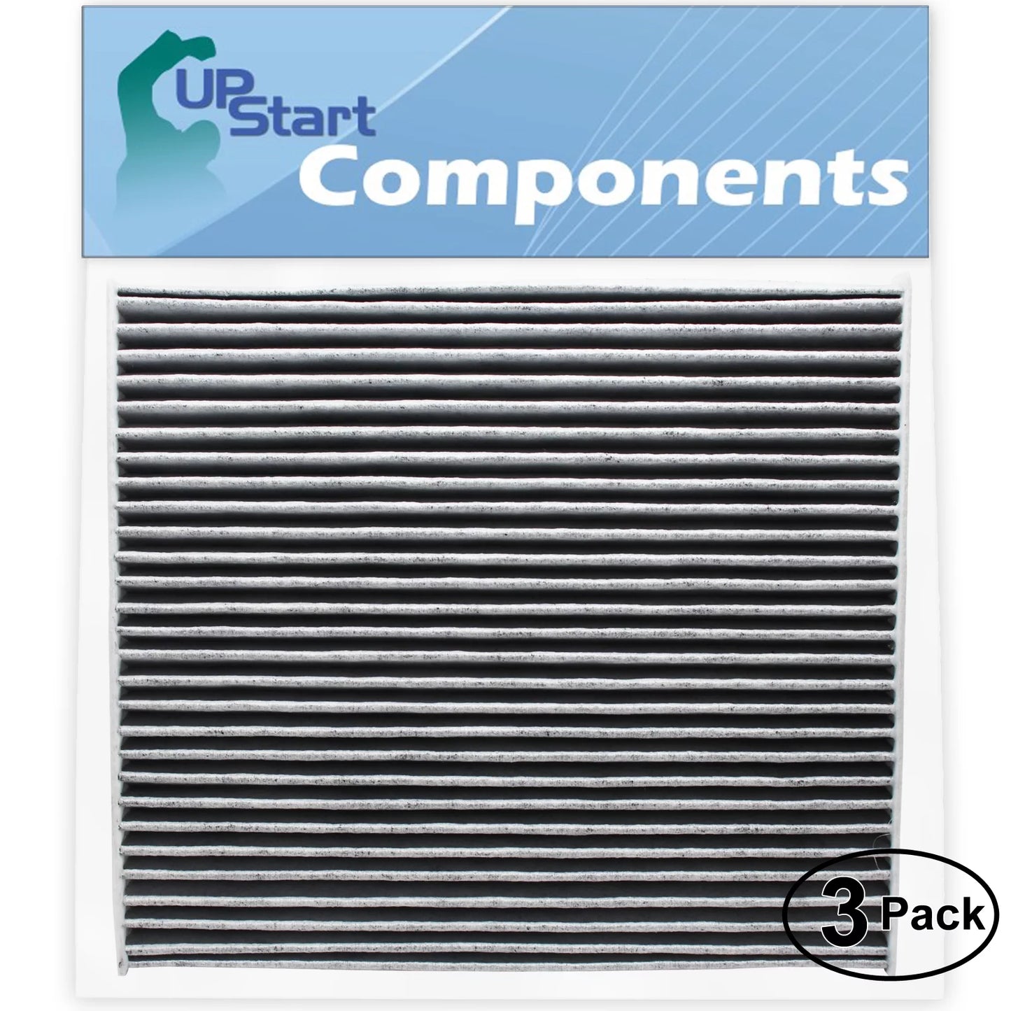 3-pack replacement for cabin air filter for kia 2tf79-aq000 car/automotive - activated carbon, acf-11178