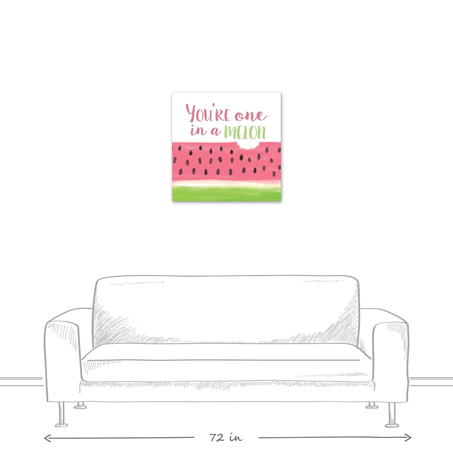 Creative products one in a melon 24x24 canvas wall art