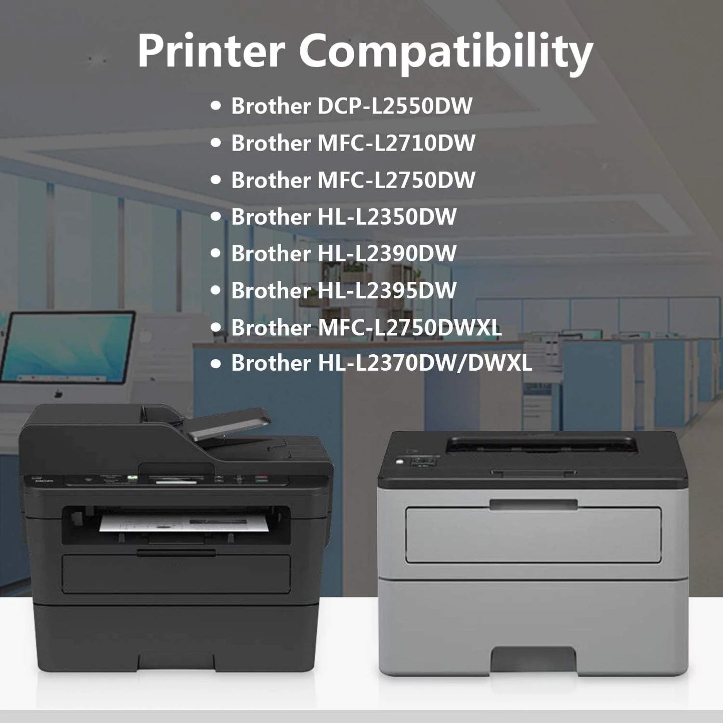 Dr 730 drum unit and tn 730 toner cartridge 2-pack (1drum+1toner) replacement for brother dcp-l2550dw mfc-l2710dw l2750dw l2750dwxl hl-l2350dw hl-l2370dw l2390dw l2395dw printer