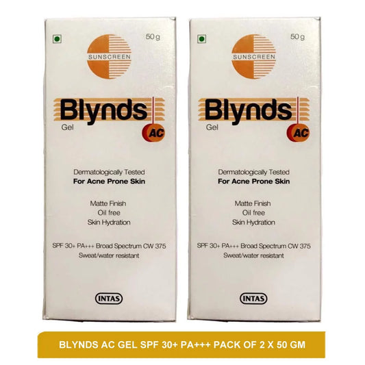 Blynds ac gel - water resistant & sweat resistant sunscreen(pack of 2)50g