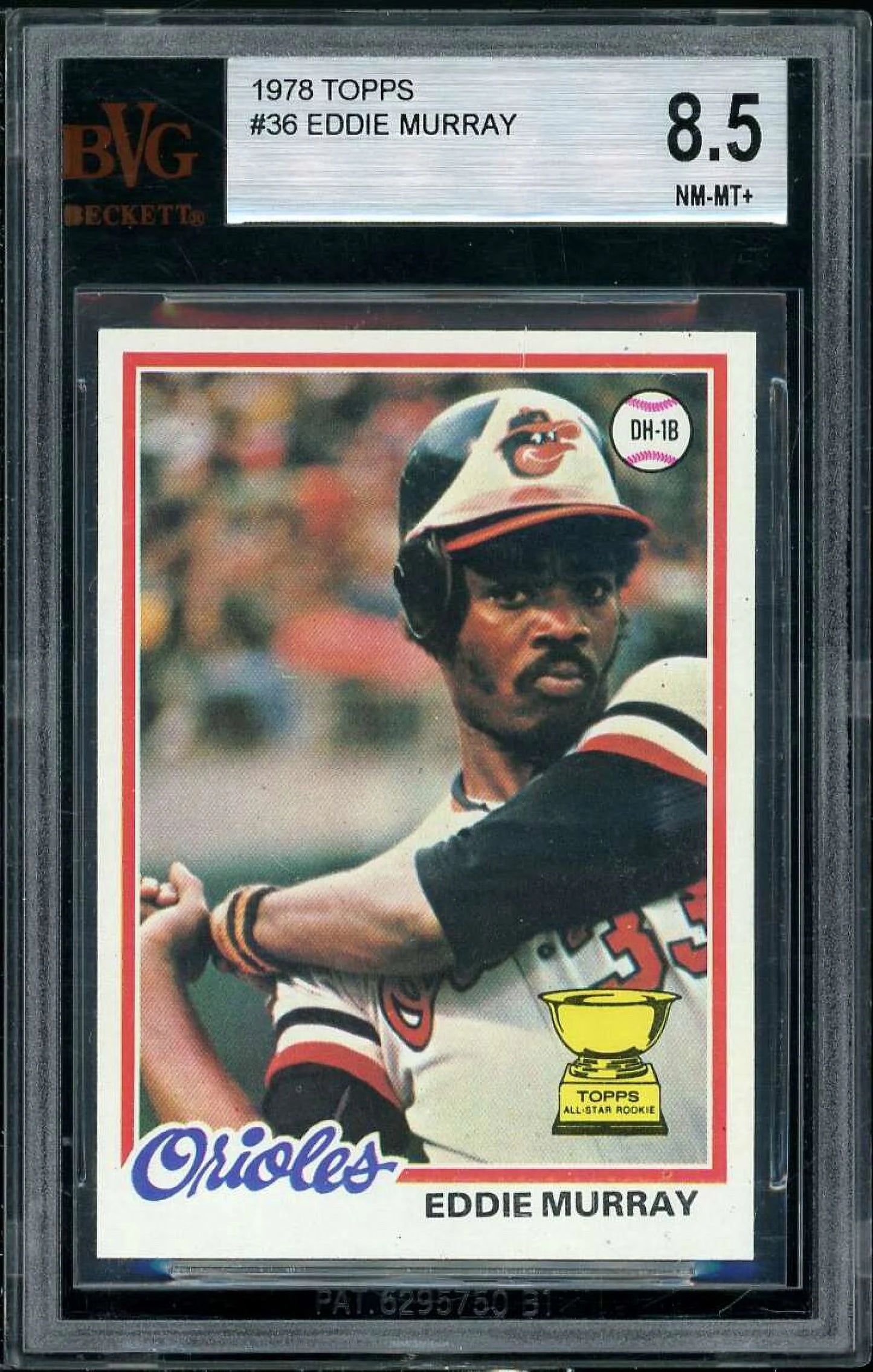 Eddie murray rookie card 1978 topps #36 bgs bvg 8.5 (8.5 8 8.5 8.5)