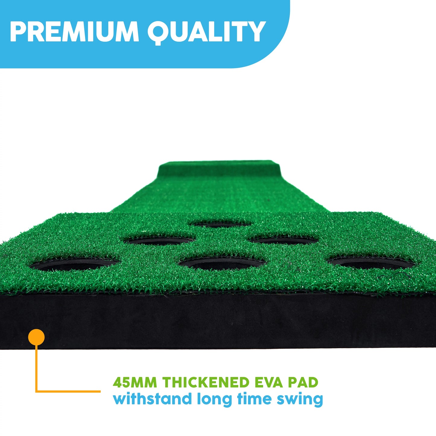 Big sky lawn golf green hitting and putting mat game