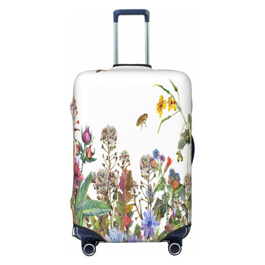 Haiem herbs and wildflowers luggage cover,durable, washable suitcase protector with anti-scratch technology - keep your luggage looking new x-large