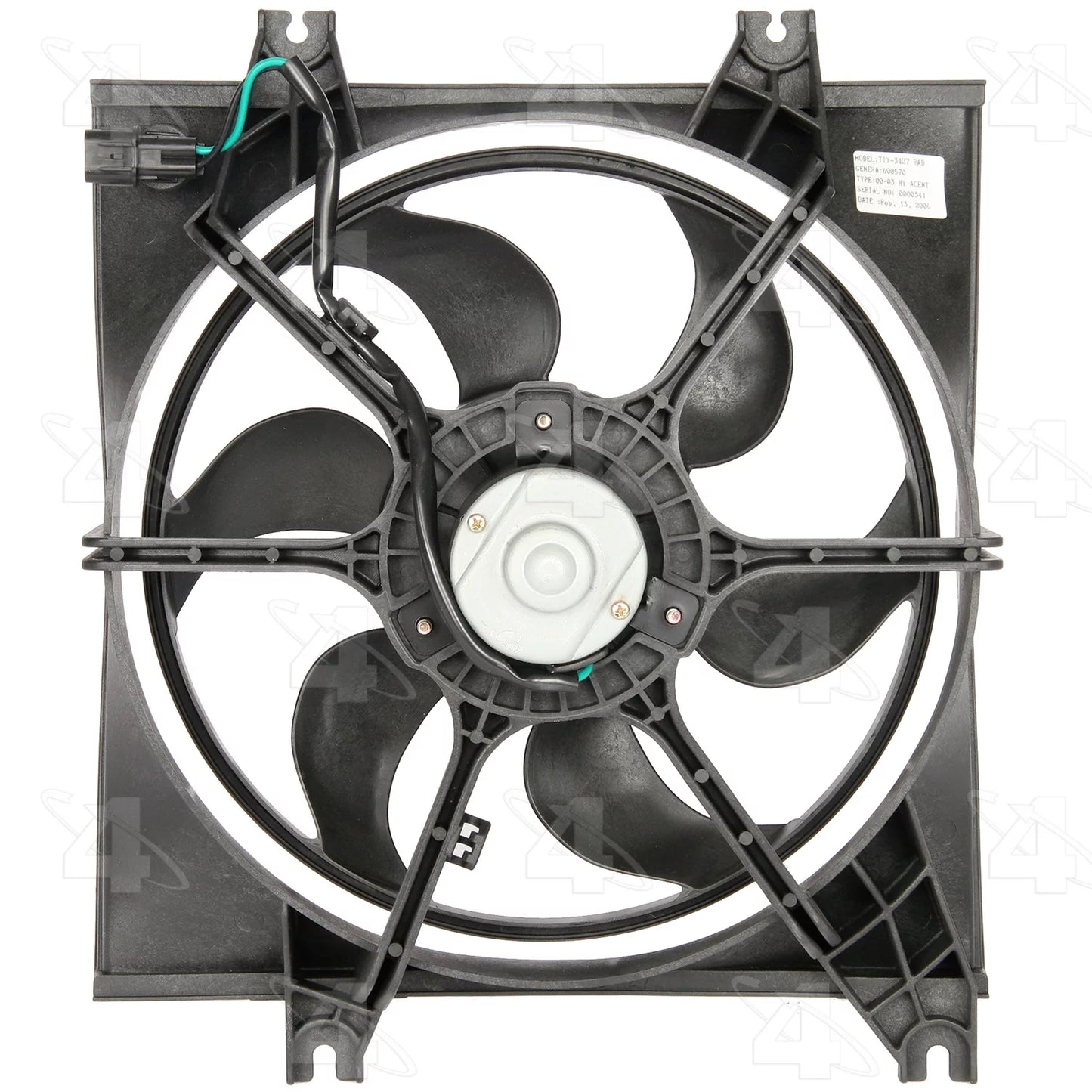 Four seasons 75382 cooling fan assembly fits select: 2000-2006 hyundai accent