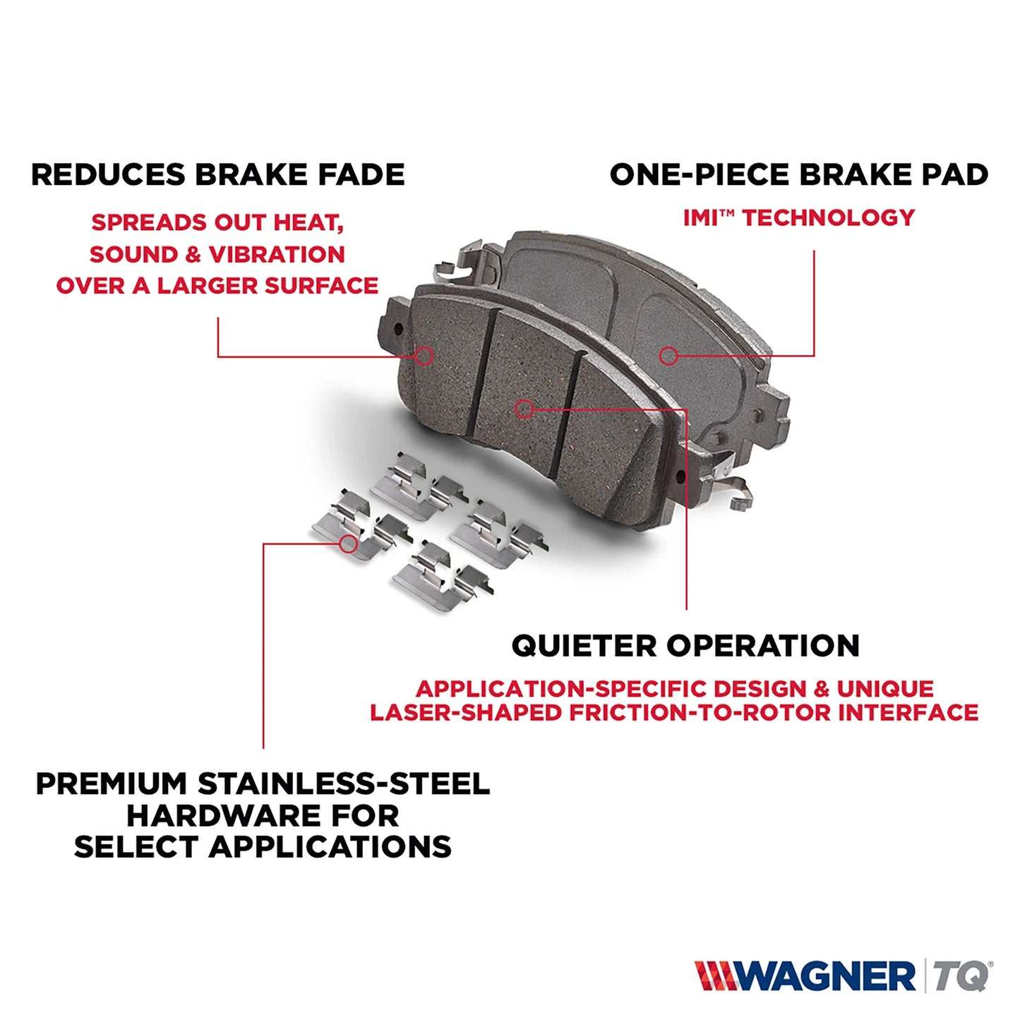 Wagner disc brake pad set for acura mdx, honda pilot, ridgeline qc1724 fits select: 2019-2023 honda passport, 2021 honda pilot ex