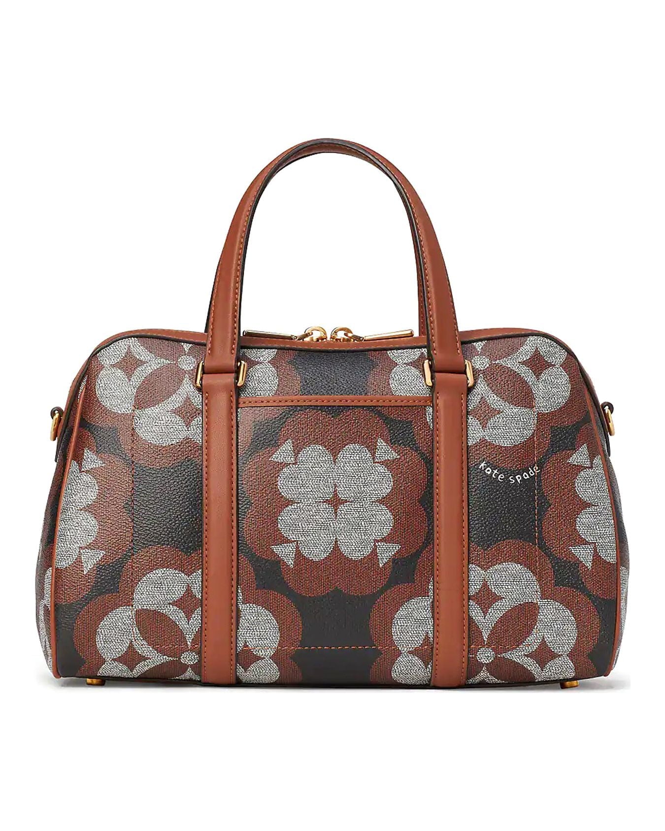 Spade flower monogram eleanor medium satchel