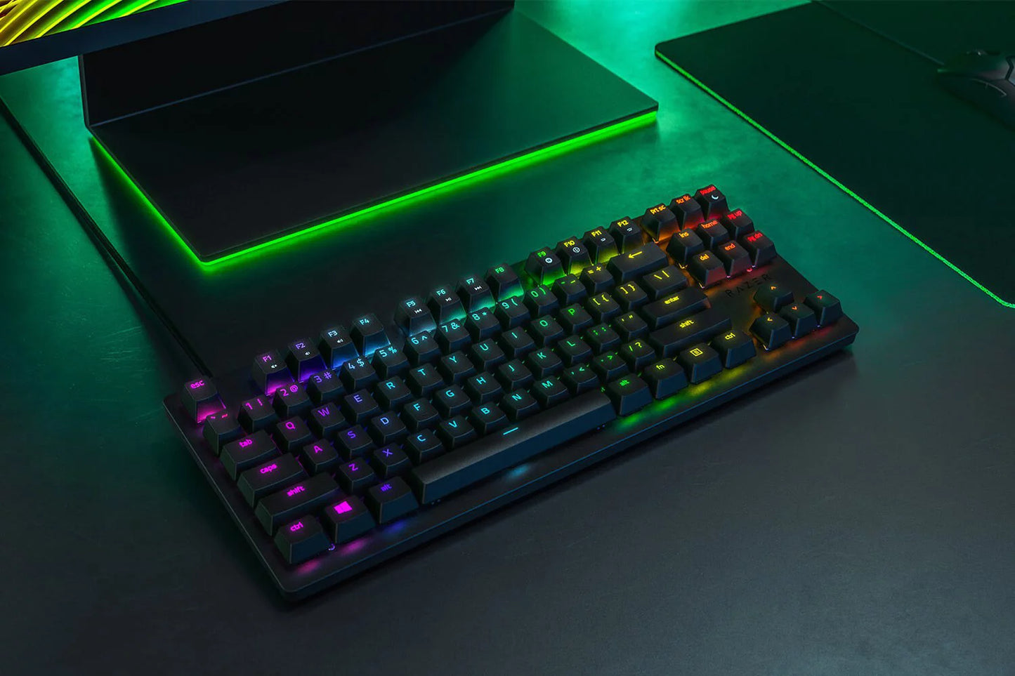 Razer huntsman tournament edition gaming keyboard, w/ linear optical switches & chroma rgb lighting (used)