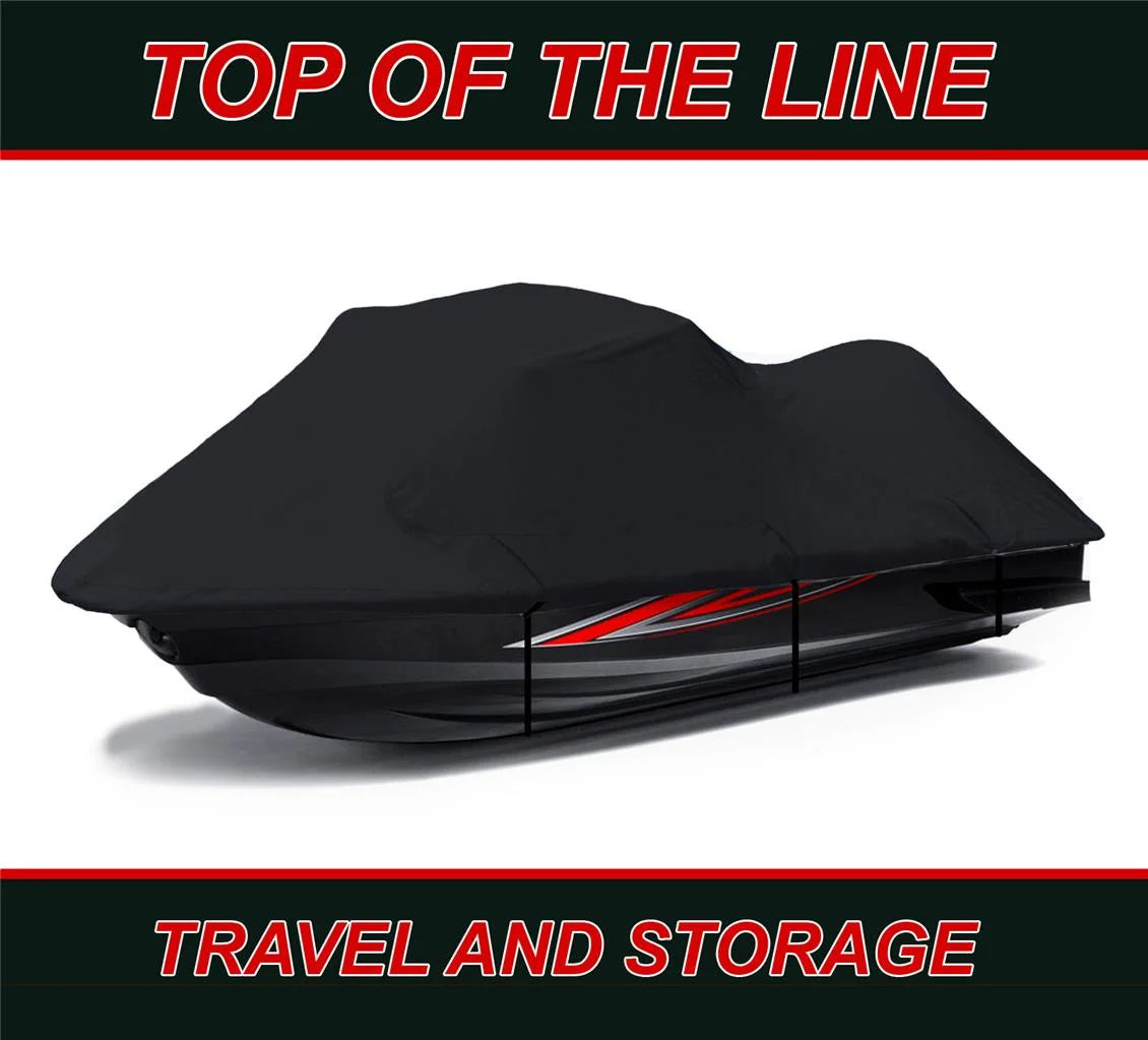 Black top of the line jet ski cover compatible for yamaha xlt 800 2002 2003 2004 / 1200 2001 2002 2003 2004 2005 jetski pwc cover