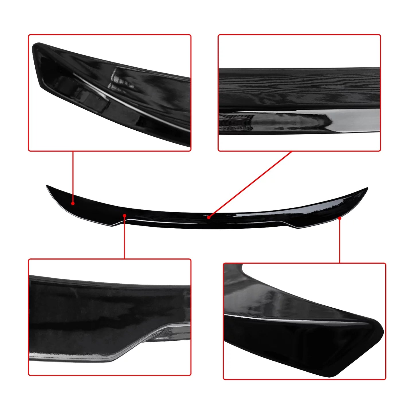 Ninte rear spoiler trunk for 2022-2023 11th honda civic hatchback abs tail wing gloss black