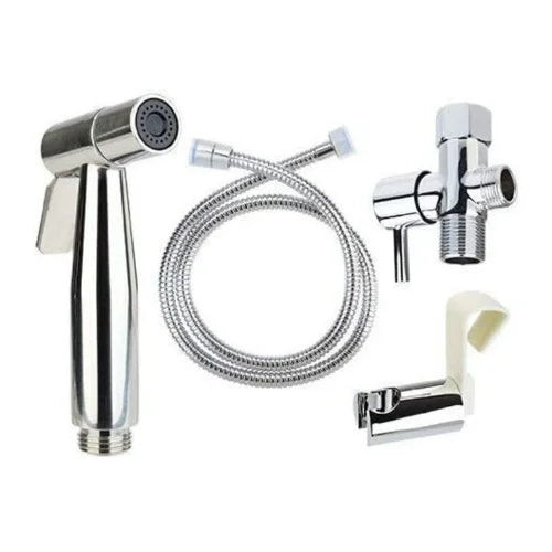 Brondell cleanspa luxury stainless steel hand-held bidet in silver, all installation parts included