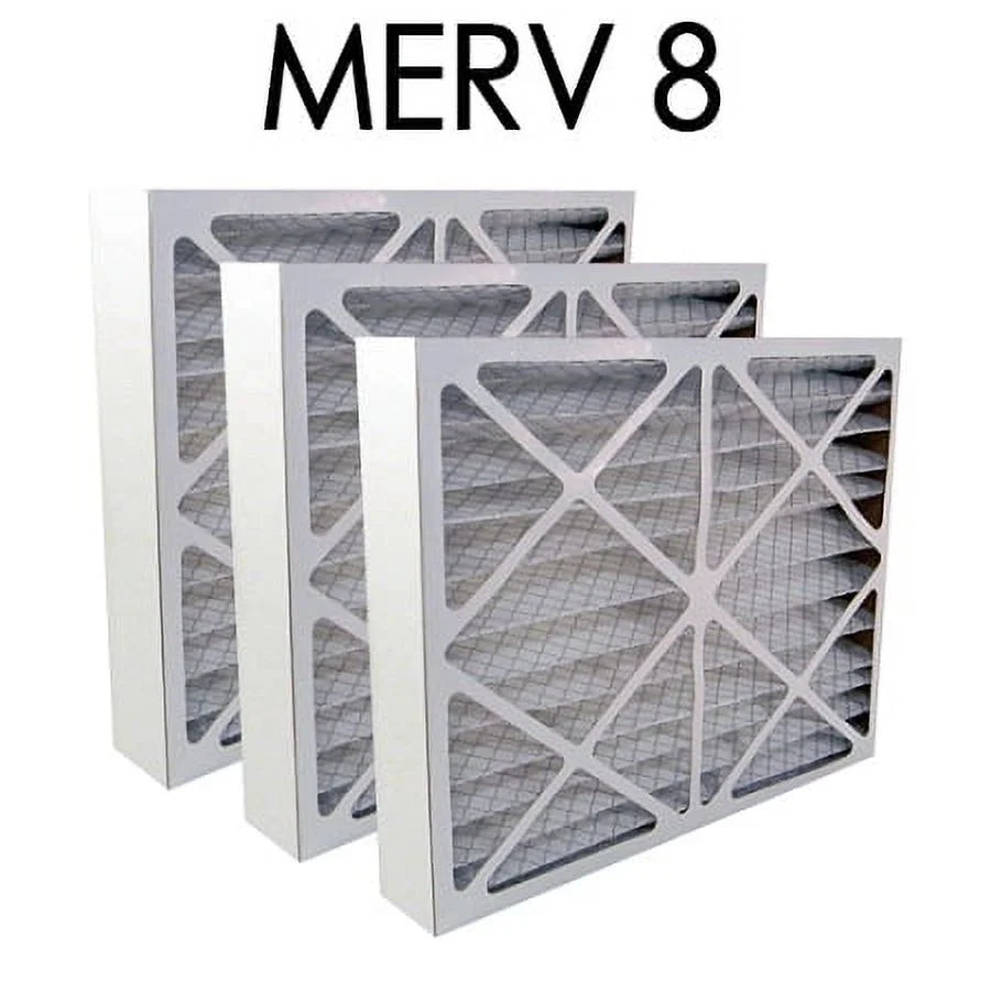 16x20x4 merv 8 pleated air filter 3pk | 15.5x19.5x3.625 - actual size