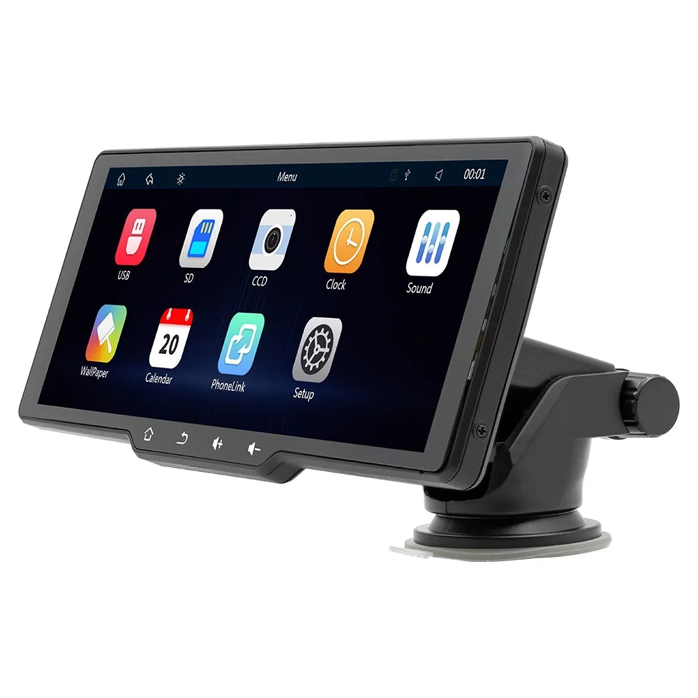 Andoer multimedia player with portable wireless carplay, car camera auto camcorder, and car rearview camera