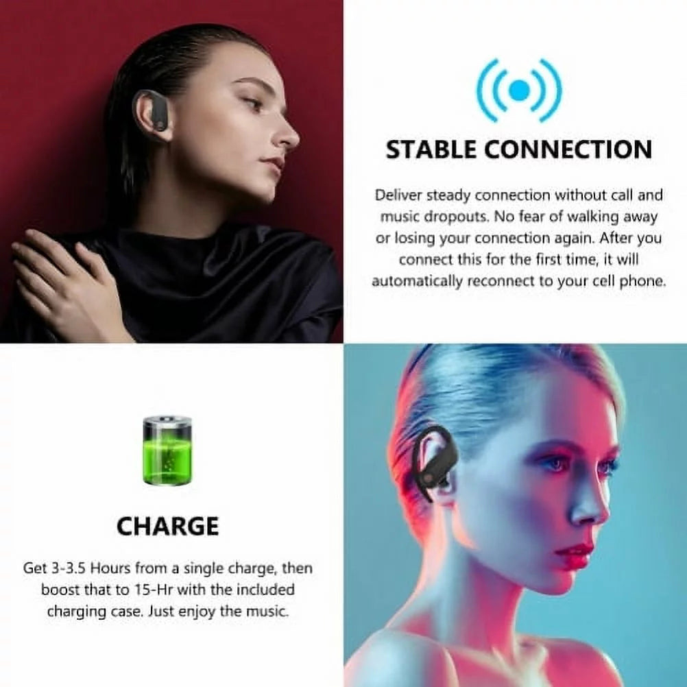 Tws headphones for kyocera duraxe epic/duraforce pro 2/durasport 5g - wireless earbuds earphones ear hook true stereo headset for kyocera duraxe epic/duraforce pro 2/durasport 5g