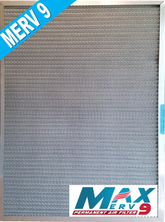 The ultimate furnace a/c filter - washable, permanent, reusable, electrostatic = traps dust like a magnet - 5-stage - lab certified merv 9 - (12x25x1)