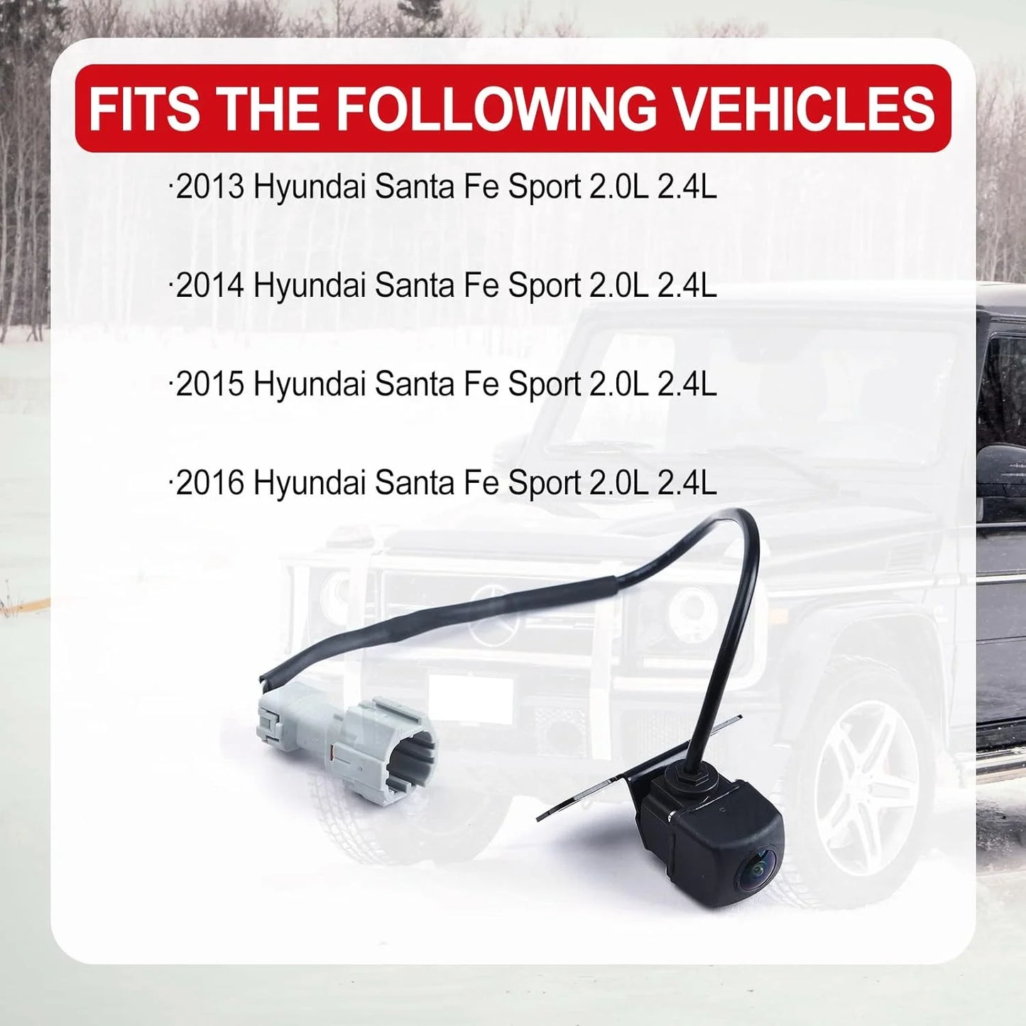 Rear view backup parking ist camera for hyundai santa fe sport 2.0 2.4 2013-2016 replace 95760-2w000 95760-2w000-fff