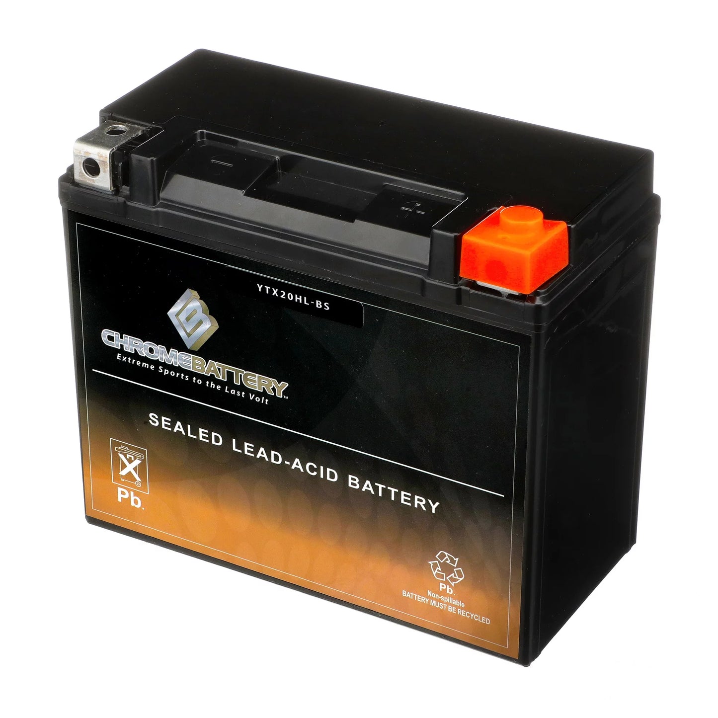 Chrome battery ytx20hl-bs (20hl-bs 12 volt,18 ah, 310 cca) jet ski battery for kawasaki jt900 sts stx 2001