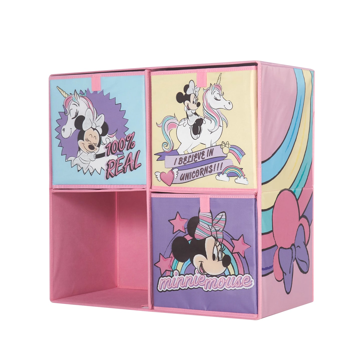 Disney minnie mouse kids storage cubby organizer set