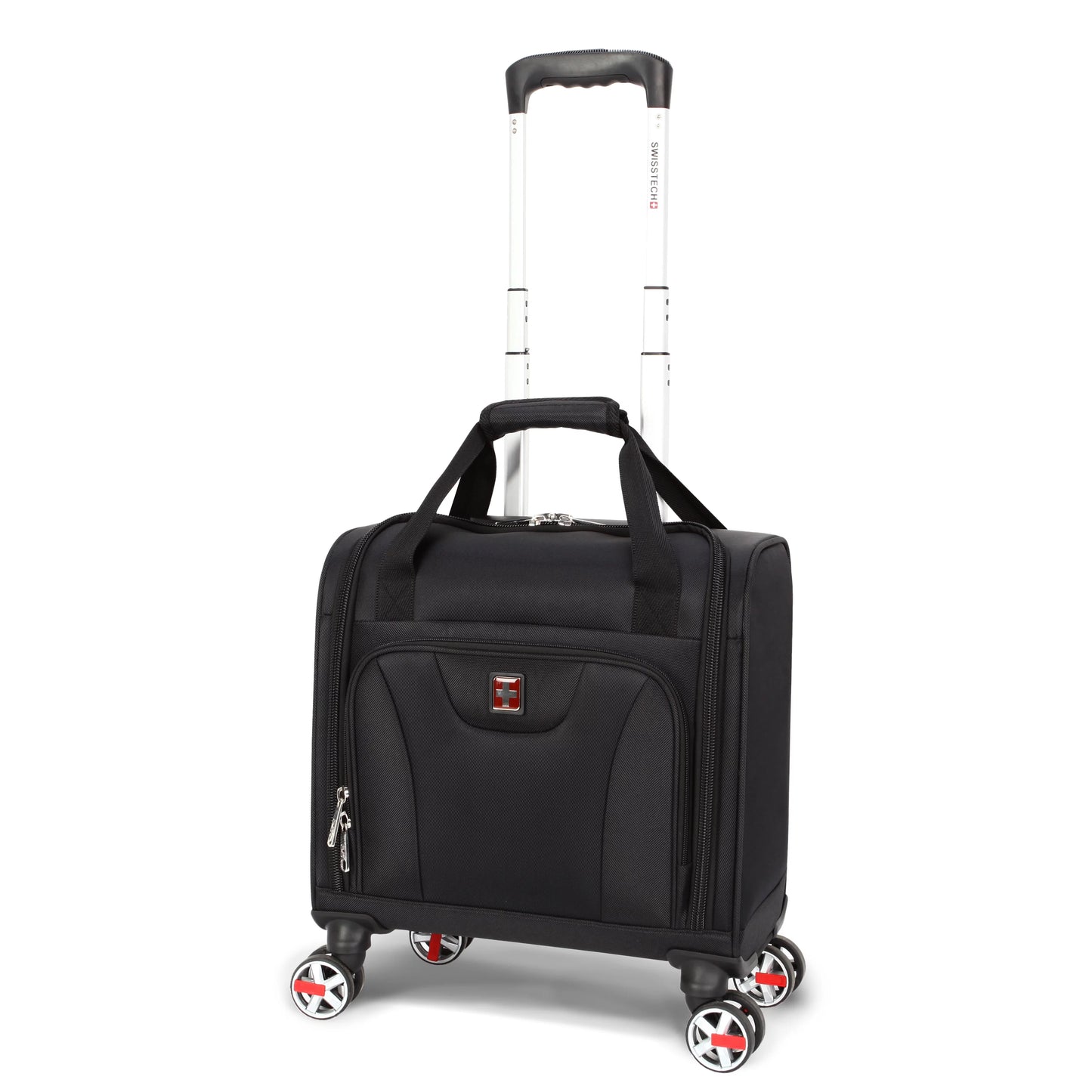 Swisstech executive 14" carry- on 8-wheel underseater carry-on luggage, black (walmart exclusive)