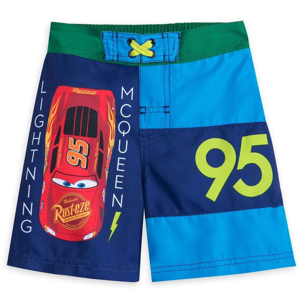 Cars lightning mcqueen kids swim trunks 50+ uv protection size 2 toddler