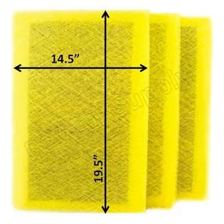 Rayair supply 16x22 air ranger air cleaner replacement filter pads 16x22 refills (3 pack)