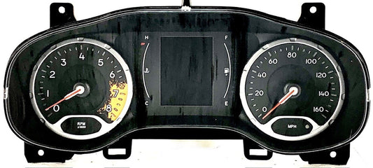 Pre-owned 2018 jeep renegade cluster speedometer speedo w/ tachometer 3.5 screen 81k oem (good)