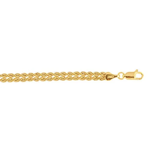 10k yellow gold braided rope chain womens fancy bracelet with lobster clasp - 2.22gr.