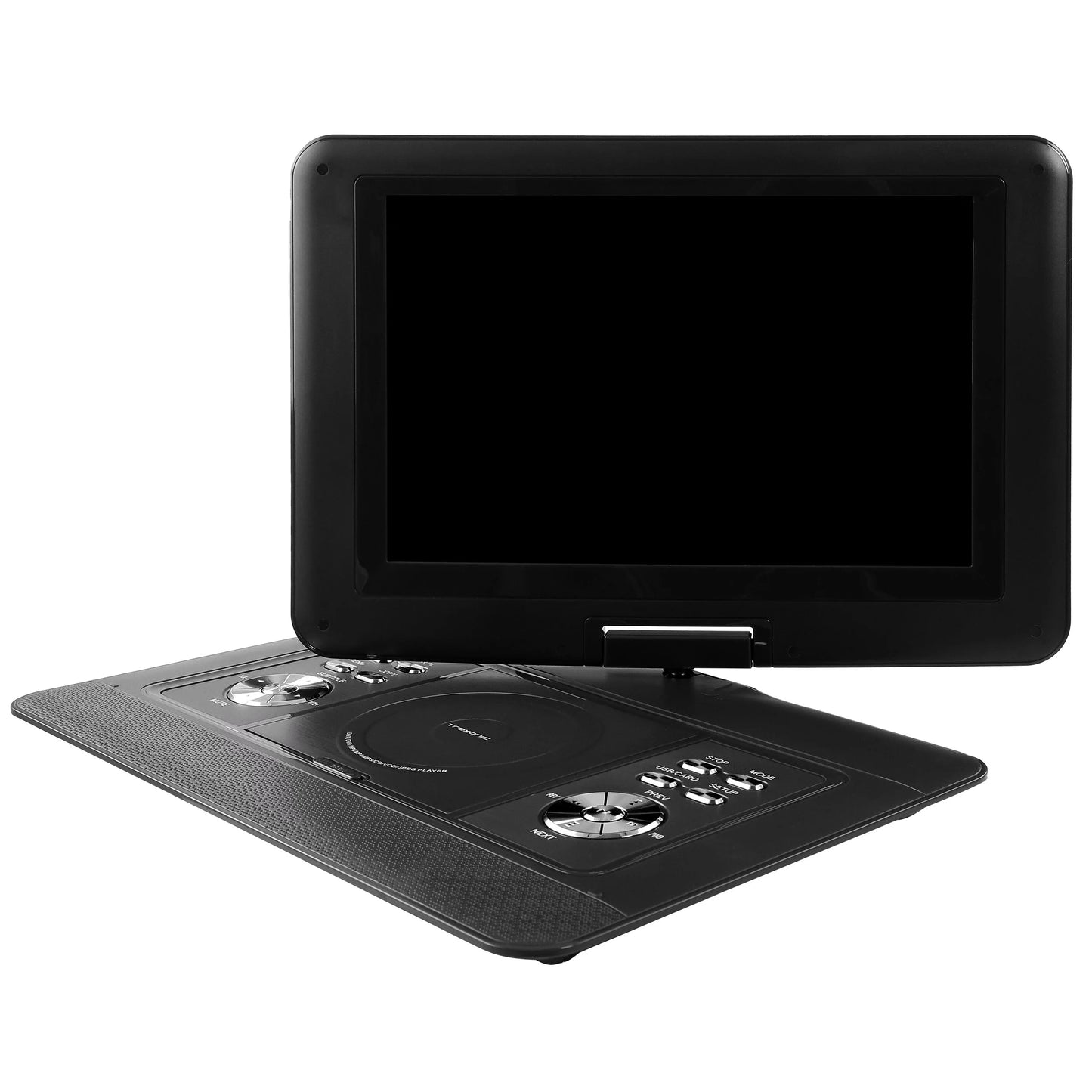 Trexonic 14.1 inch portable dvd player with swivel tft-lcd screen and usb,sd,av,hdmi inputs