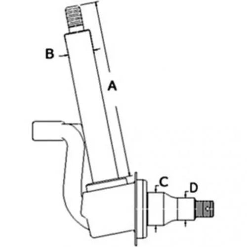 Spindle - left hand fits john deere 5400 5415 5210 5303 5300 5320 5103 5500 5203 5420 5310 5403 5200 5220 5410 re196179