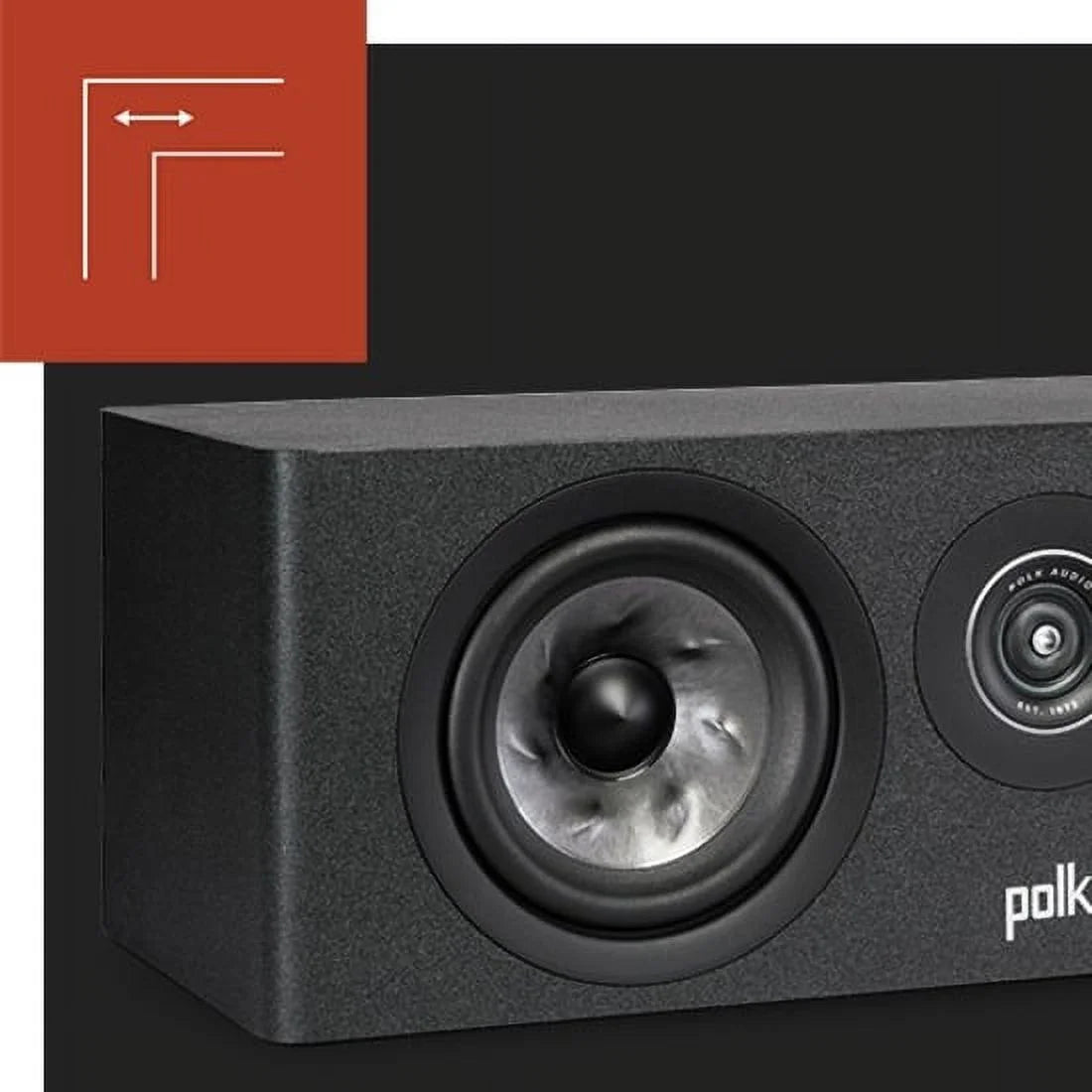 Polk reserve r300 2-way speaker, 200 w rms, black