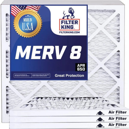 Filter king 6x49x1a air filter | 4-pack | merv 8 hvac pleated a/c furnace filters | made in usa | actual size: 6 x 49 x .75"