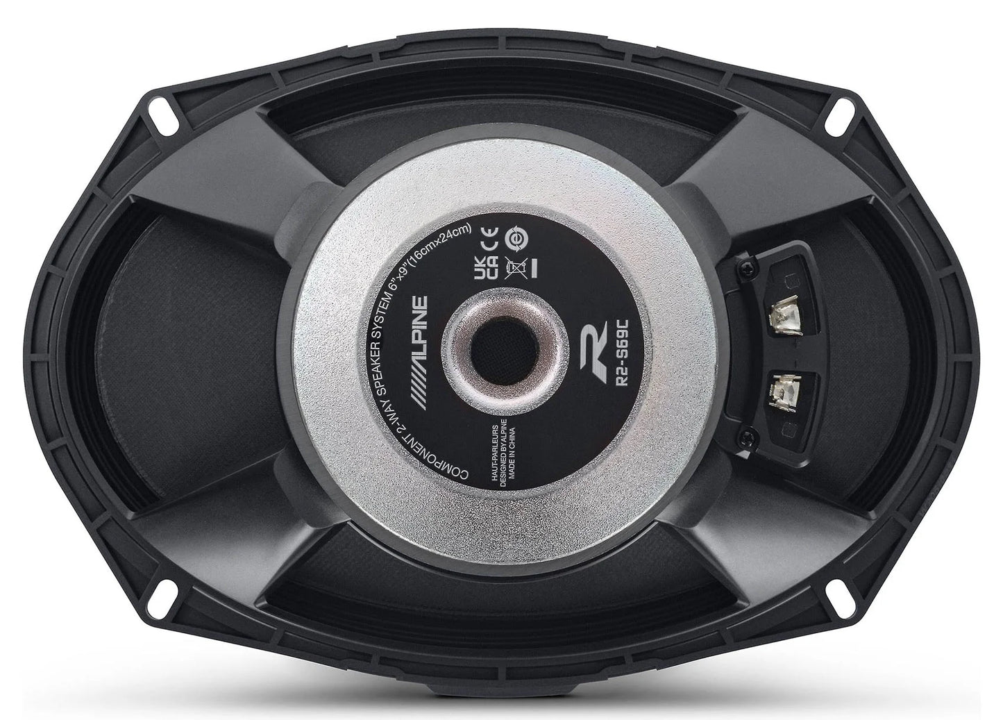 (2) pairs alpine r2-s69c 6x9" 2-way component car audio speakers high-resolution