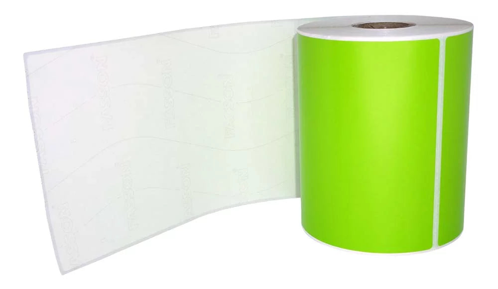 4 rolls 4"x6" green color direct thermal shipping label compatible with zebra eltron printers