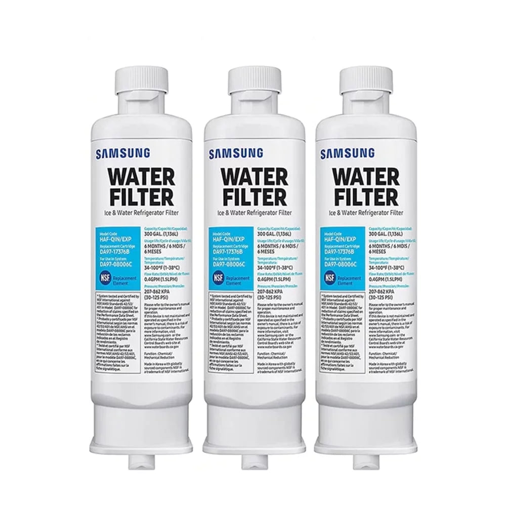 3 pack da97-17376b,da97-08006c,haf-qin,haf-qin/exp refrigerator water filter replacement