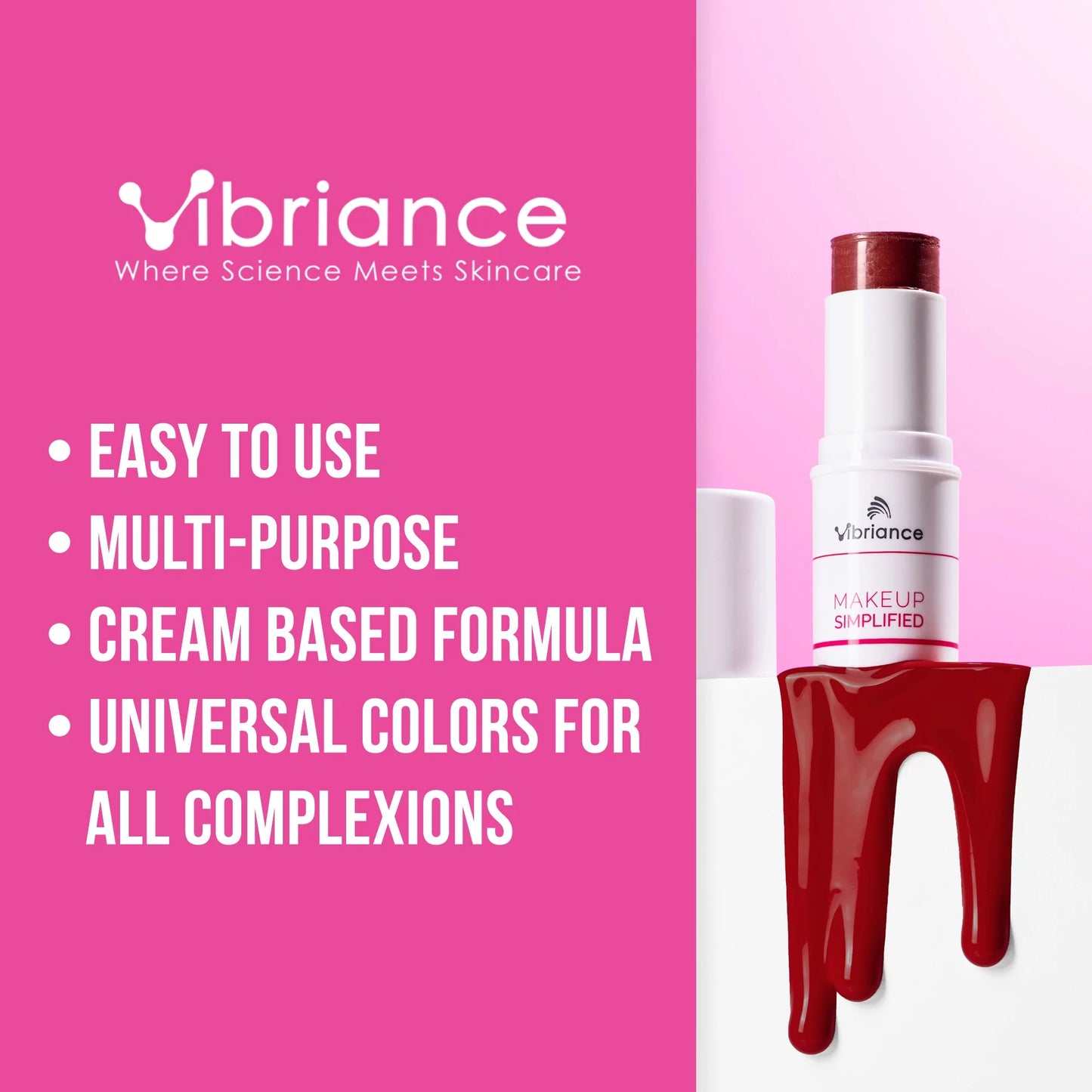 Vibriance makeup simplified radiance stick | all in 1 lipstick