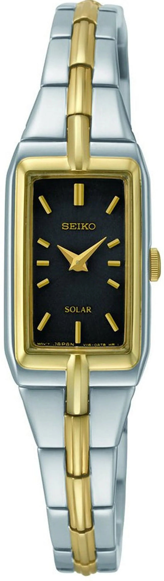 Seiko women's sup274 analog display analog quartz two tone watch