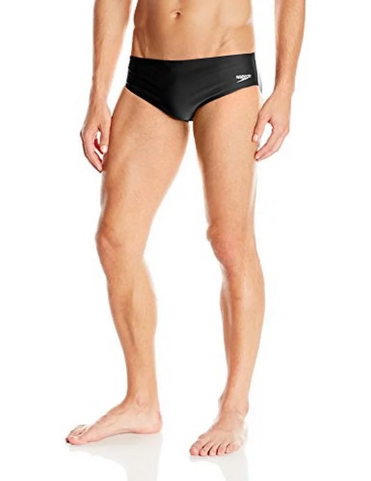 Speedo mens ml solid brief adult new black