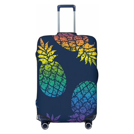 Ocsxa travel dust-proof suitcase cover abstract bright pineapple fruit retro print luggage cover protector for 18-32inch