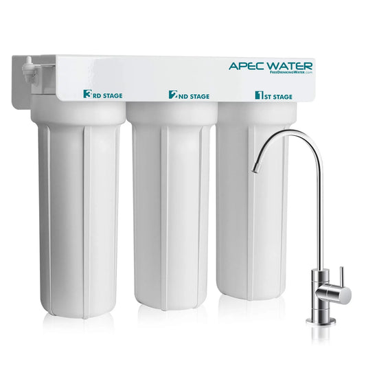 Wagee wfs-1000 3 stage under-sink water filter system , white