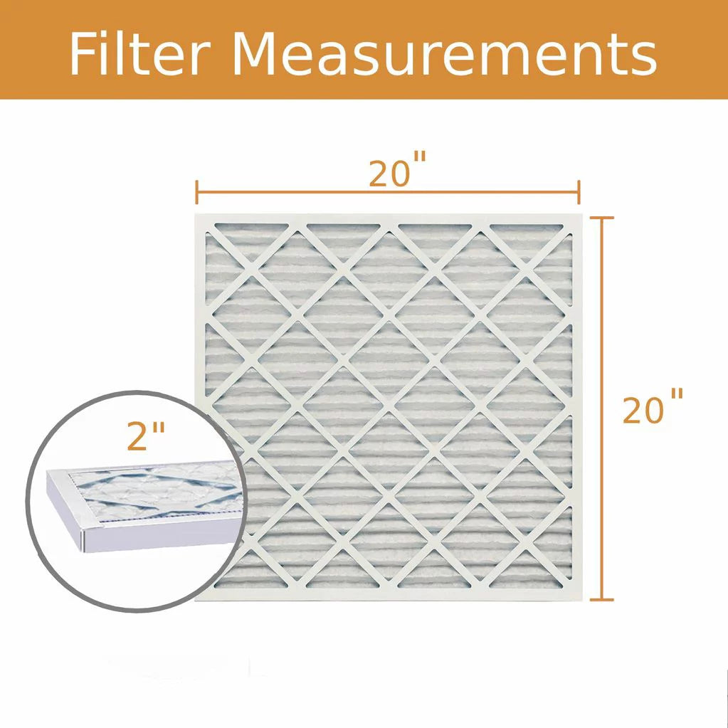 20x20x2 purolator / air guard pleated air filter - merv 8 (6 pack)