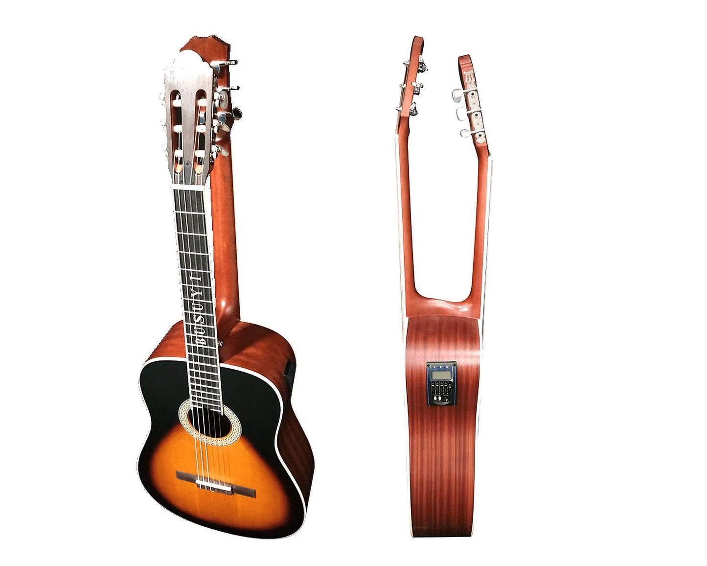 6 strings classical /6 strings acoustic double neck, double sided busuyi guitar 2021 npt