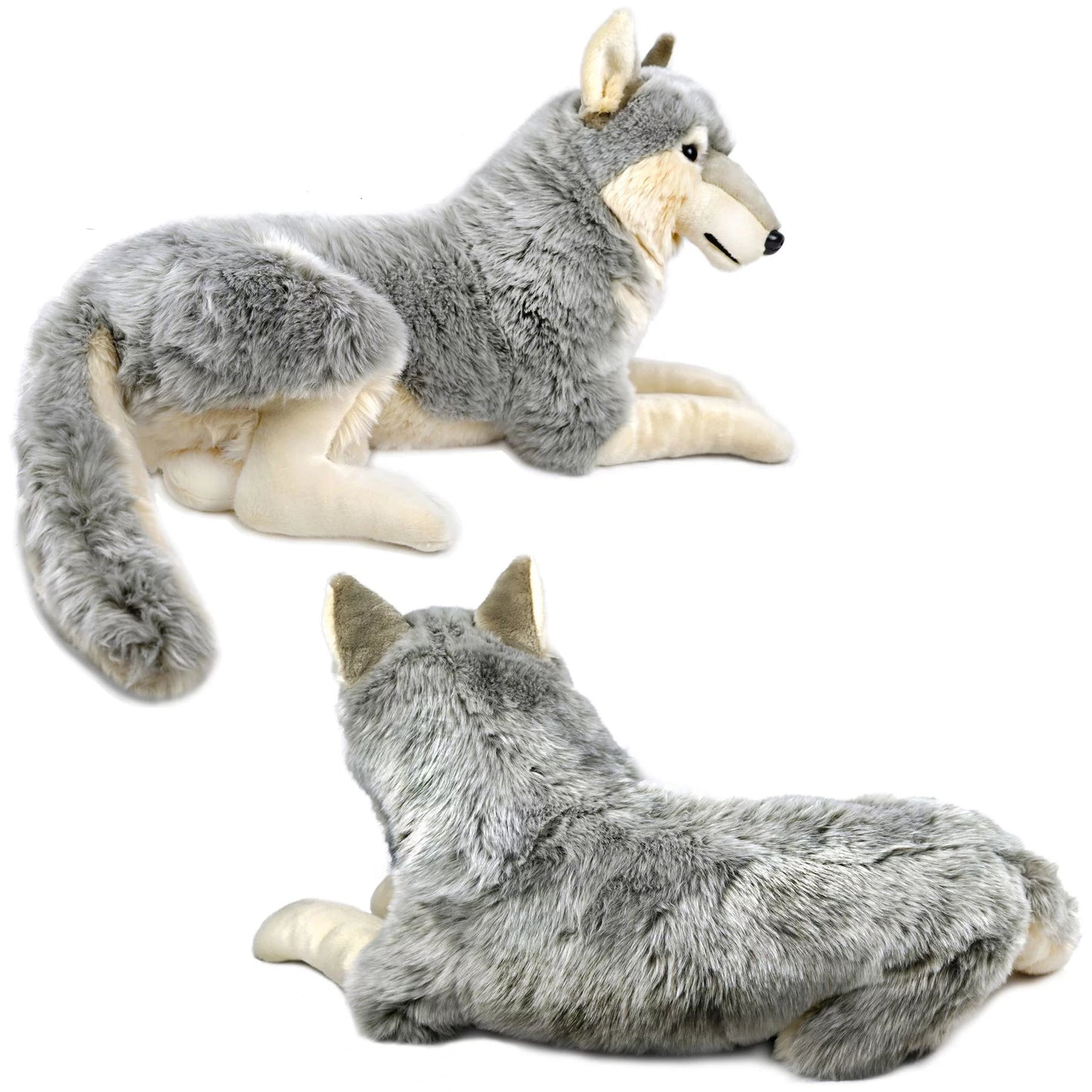 Winry the wolf - 27 inch (not including tail measurement) stuffed animal plush dog - by tiger tale toys