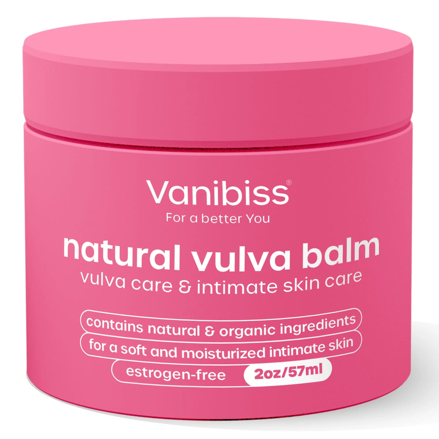 Vanibiss natural vulva balm - vulvar vaginal moisturizer - estrogen free (2oz)