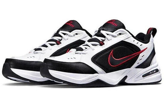 Nike air monarch iv lace-up lo running sneaker men shoes white/black size 7 new