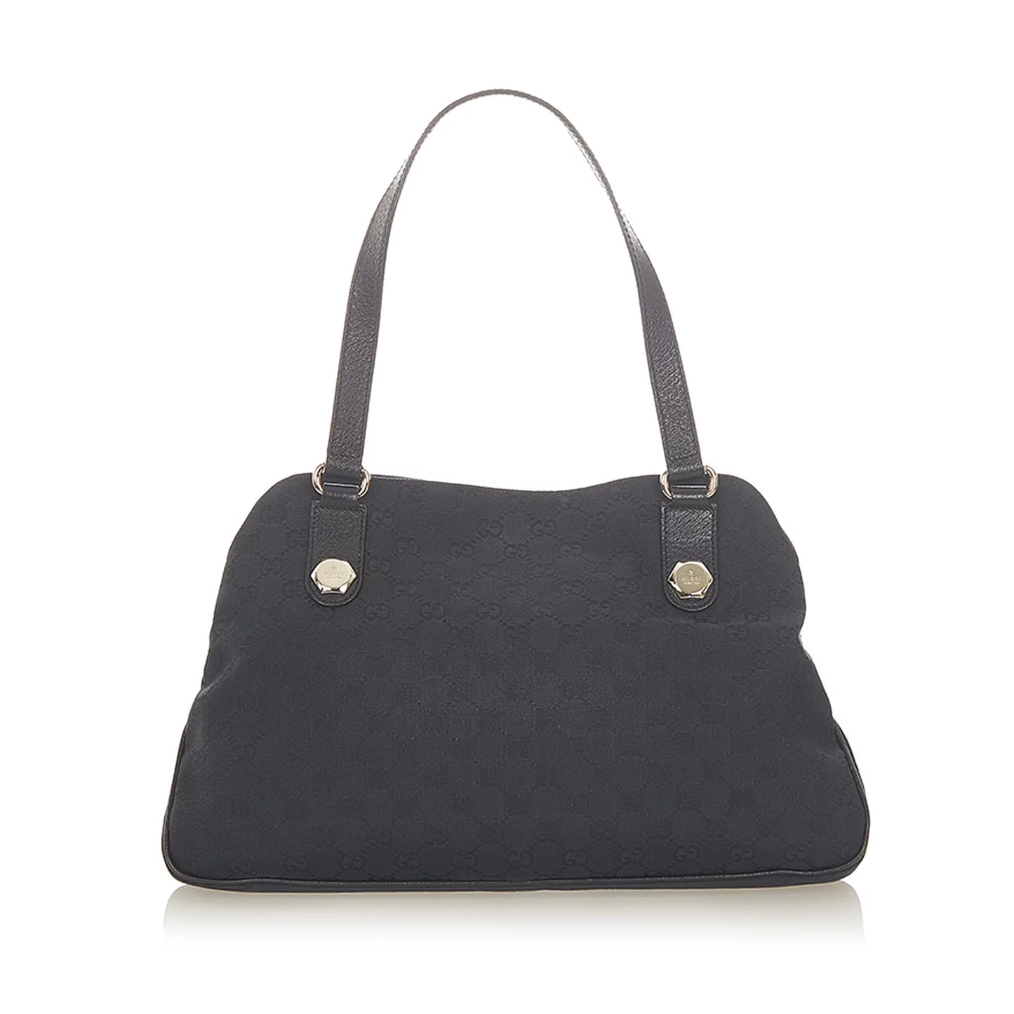 Pre-owned gucci gg shoulder bag canvas fabric black women (good)