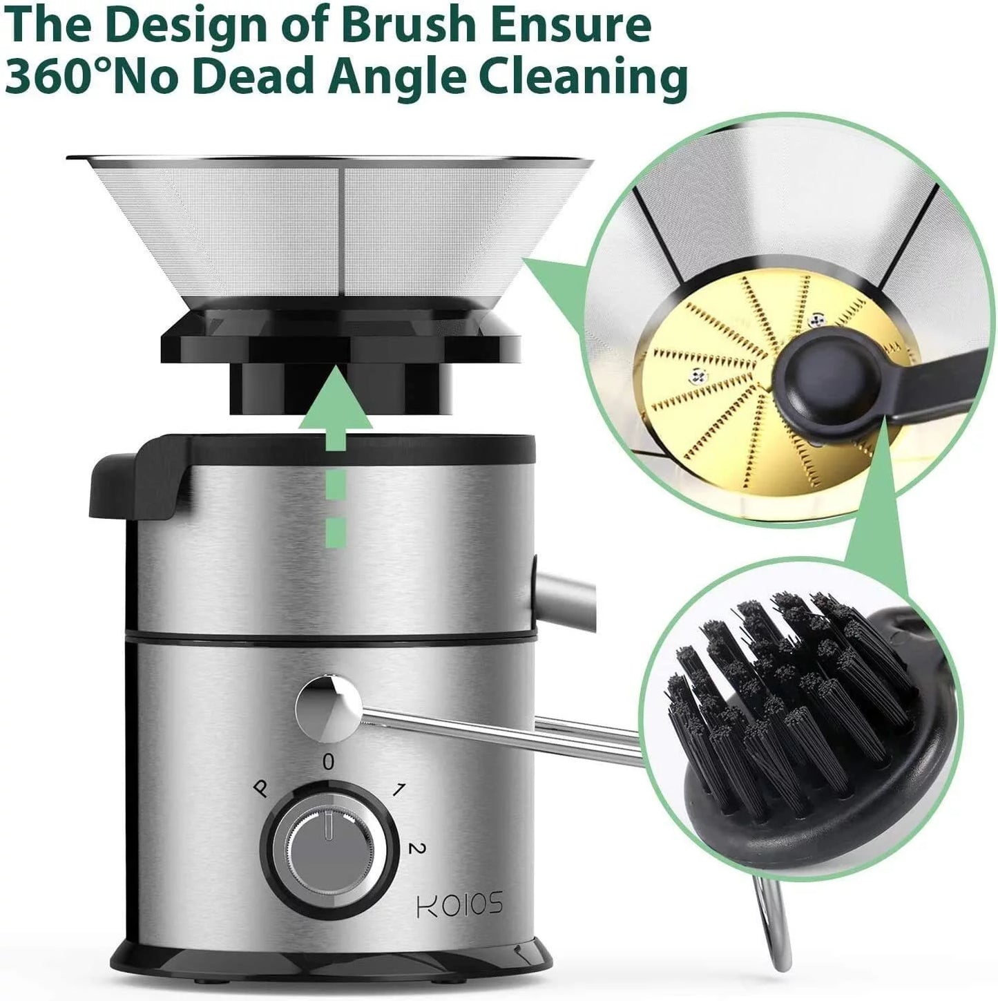 Centrifugal juicer, juicer machine with pulse function 3" wide chute extractors for fruits and vegetables,black