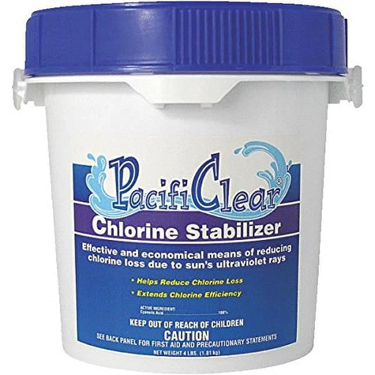 Water techniques f081004032pc chlorine stabilizer - 4 lbs pail