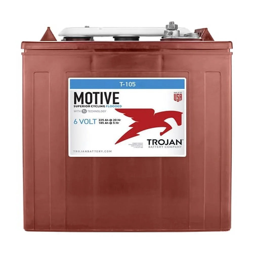 6-volt golf cart batteries - trojan battery 6v/225ah t-105 (6-pack, 36v)