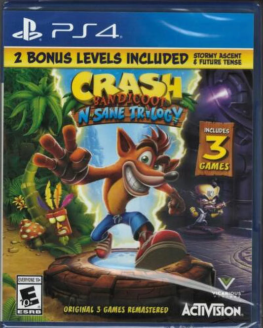 Crash bandicoot n. sane trilogy 2.00 ps4 (brand new factory sealed us version) p